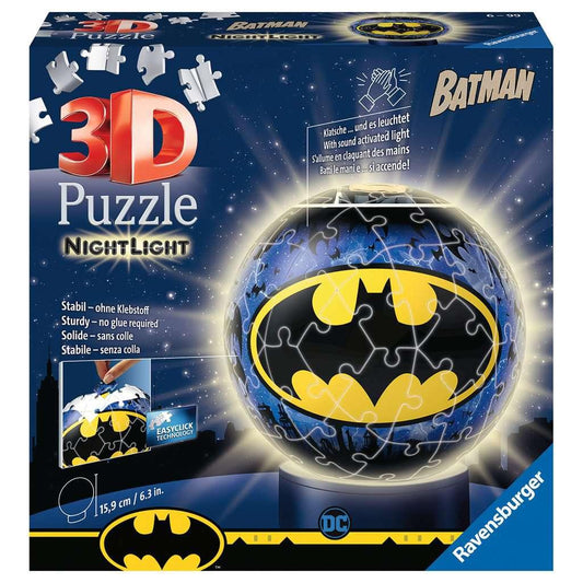 Batman Nightlight Ball 74 Piece 3D Jigsaw Puzzle Ravensburger Puzzle Merchant