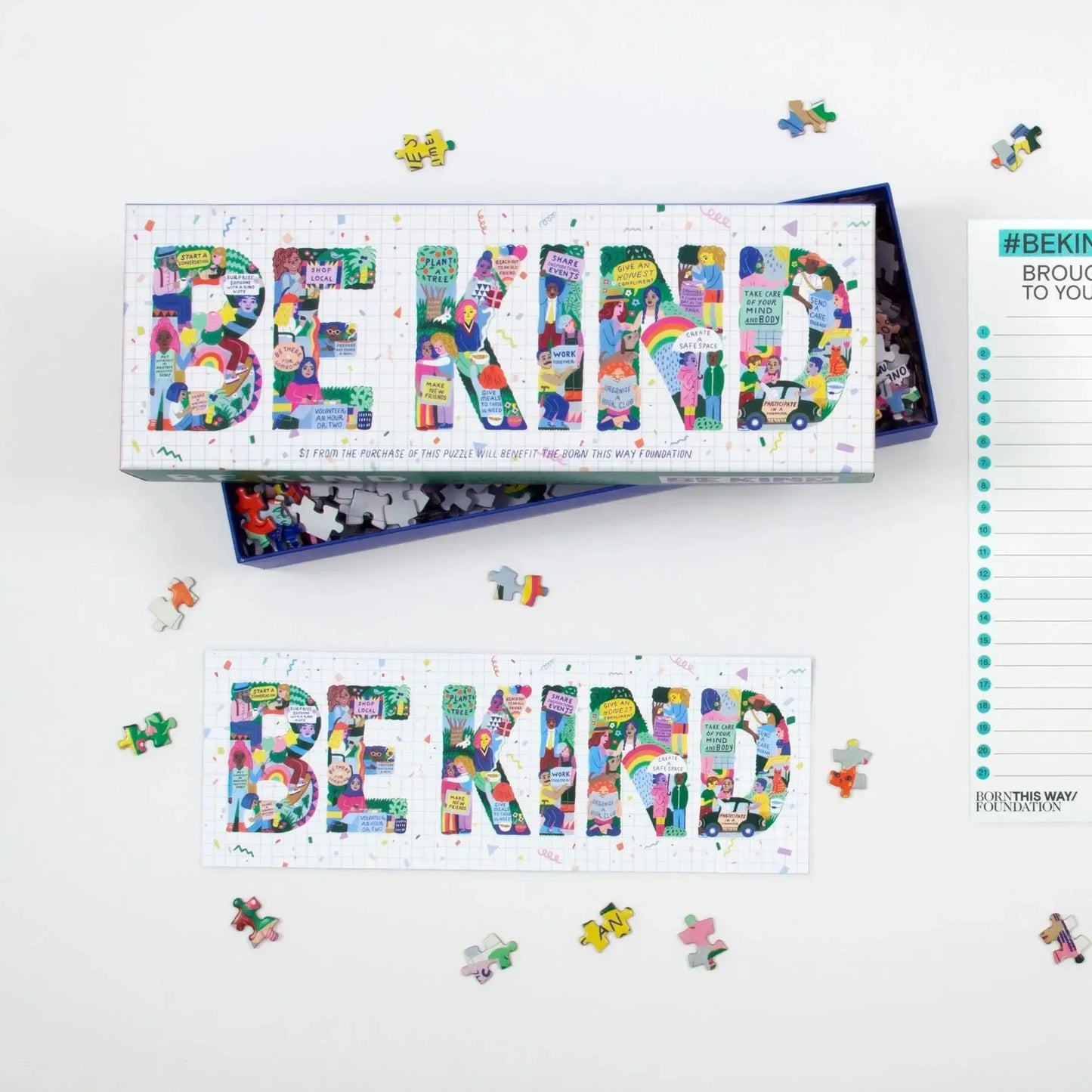 Be Kind 1000 Piece Panoramic Jigsaw Puzzle Galison