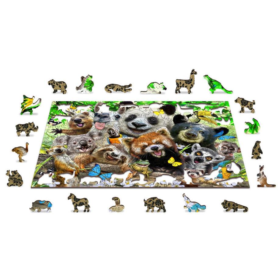 Bear Paradise 300 Piece Wood Jigsaw Puzzle Wooden City