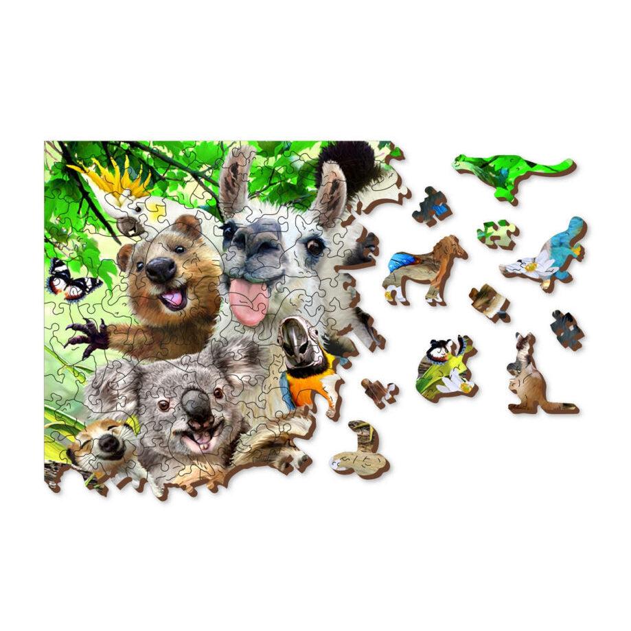 Bear Paradise 300 Piece Wood Jigsaw Puzzle Wooden City