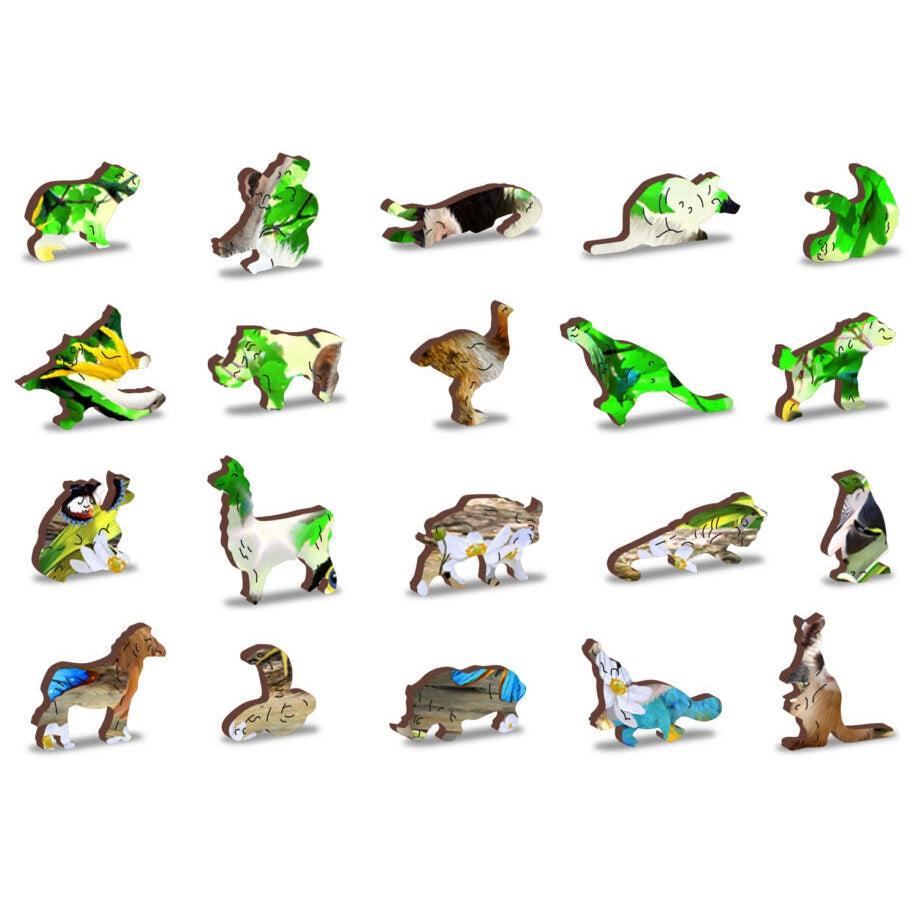 Bear Paradise 300 Piece Wood Jigsaw Puzzle Wooden City