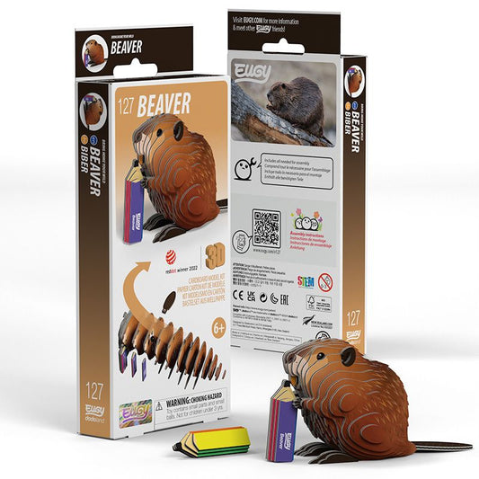 Beaver 3D Cardboard Model Kit Eugy