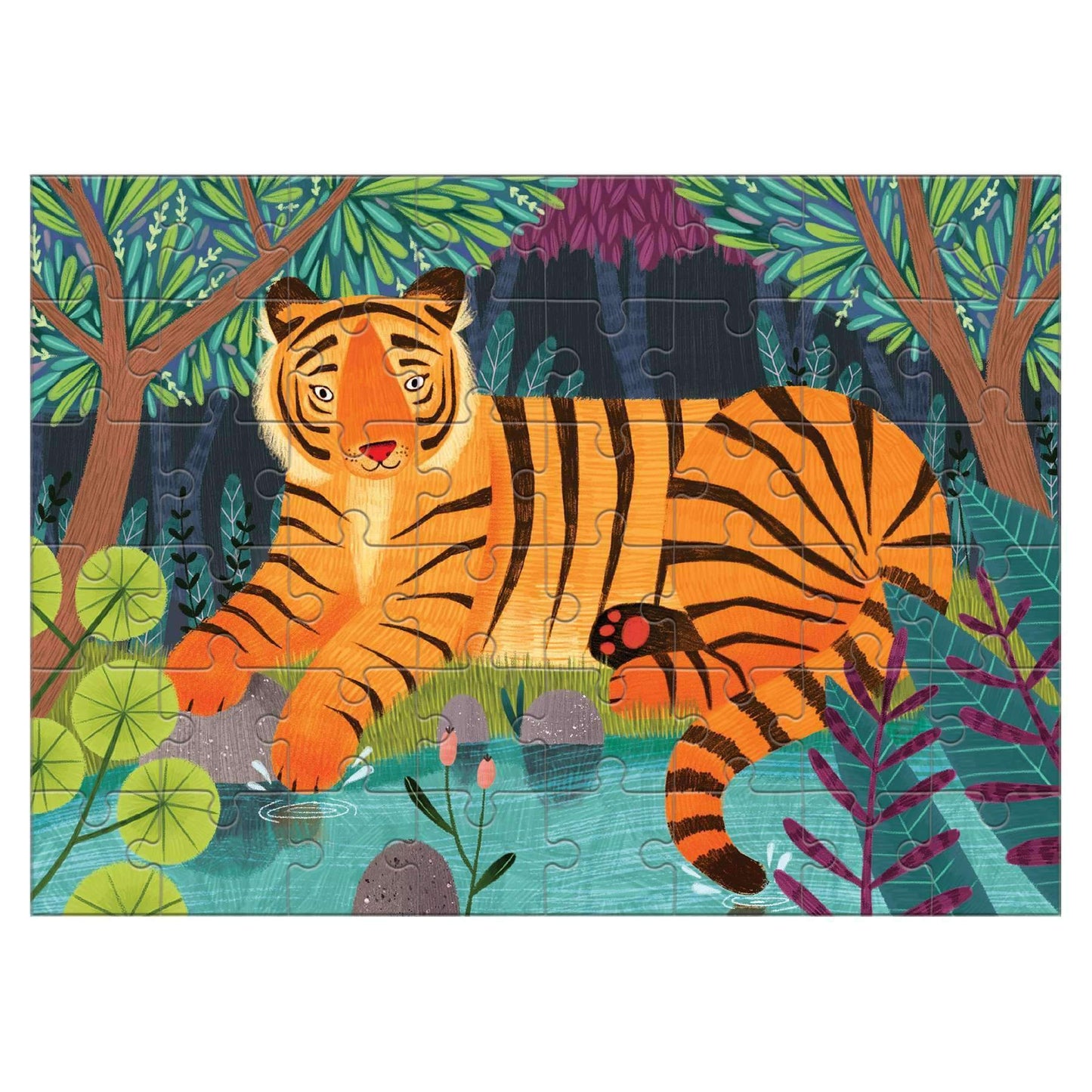 Bengal Tiger 48 Piece Mini Jigsaw Puzzle Mudpuppy