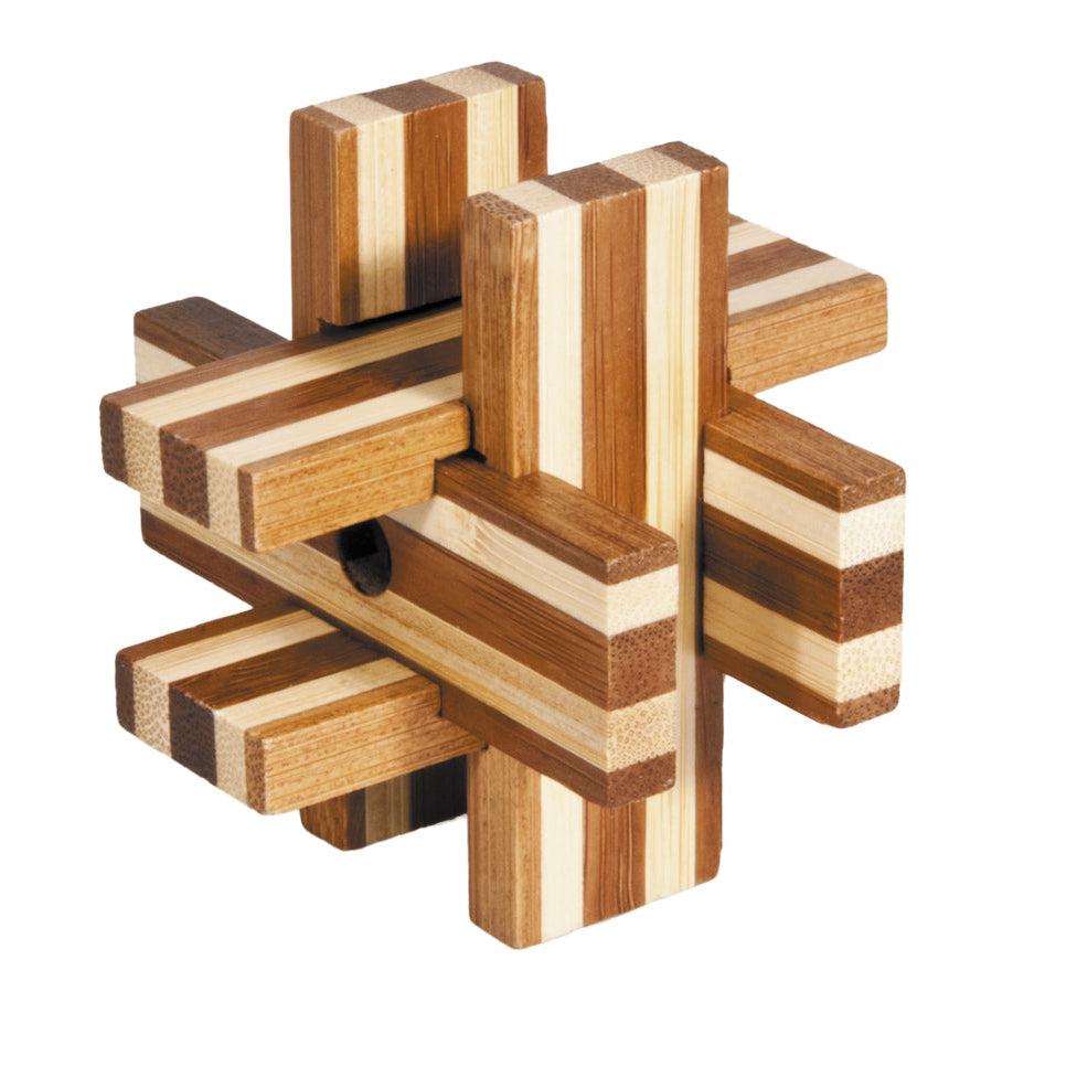 Better Cross 3D Bamboo Puzzle Fridolin Puzzle Merchant