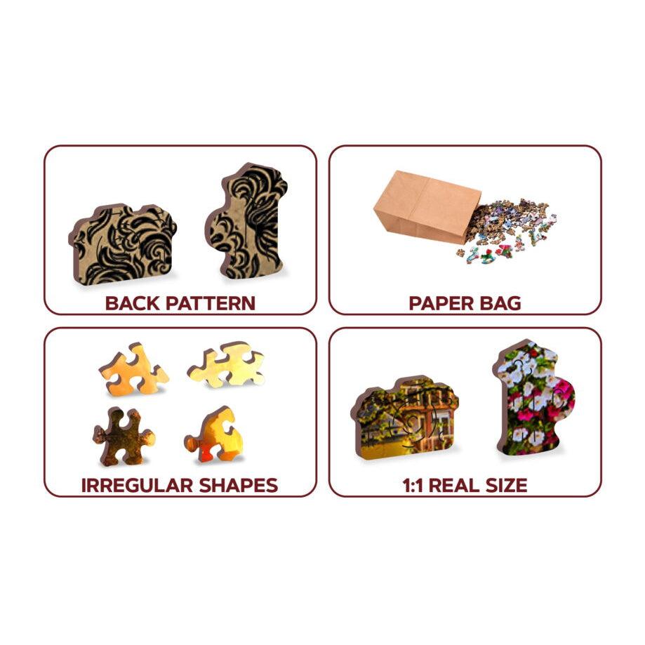 Bikes in Amsterdam 300 Piece Wood Jigsaw Puzzle Wooden City