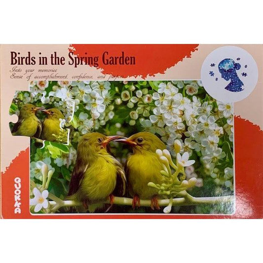 Birds in the Spring Garden 63 Piece Tray Jigsaw Puzzle Quokka