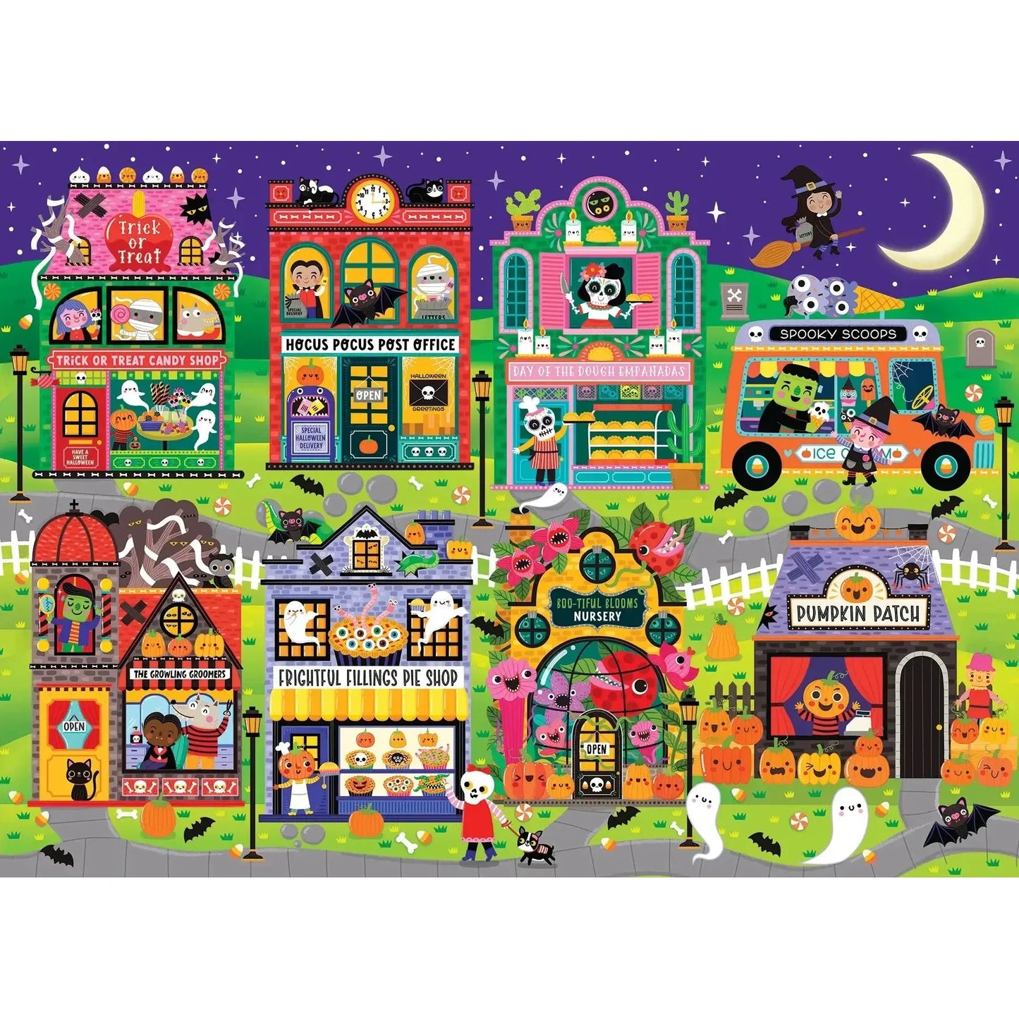 Boo Town 350 Piece Family Jigsaw Puzzle Cobble Hill