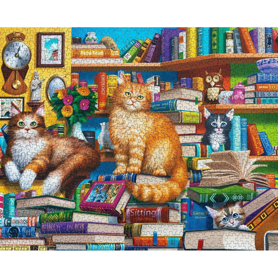 Bookshop Cats 1000 Piece Jigsaw Puzzle Springbok