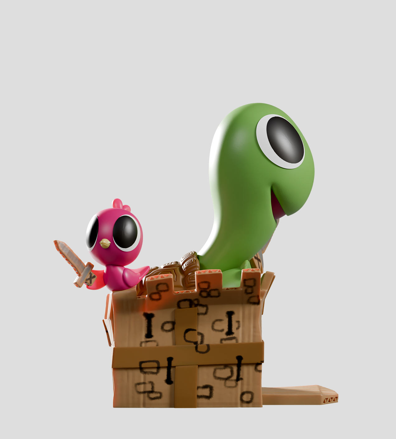 Kaleidos Creative: Box Turtle & Bird Blind Box Ralphie's Funhouse