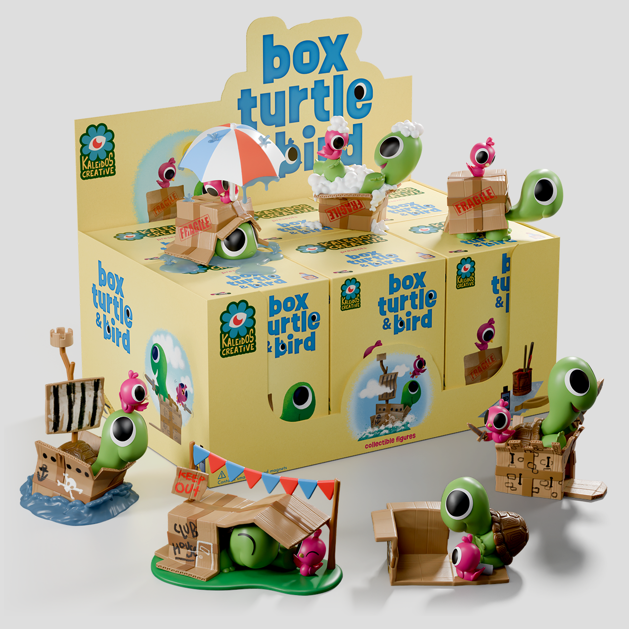 Kaleidos Creative: Box Turtle & Bird Blind Box Ralphie's Funhouse
