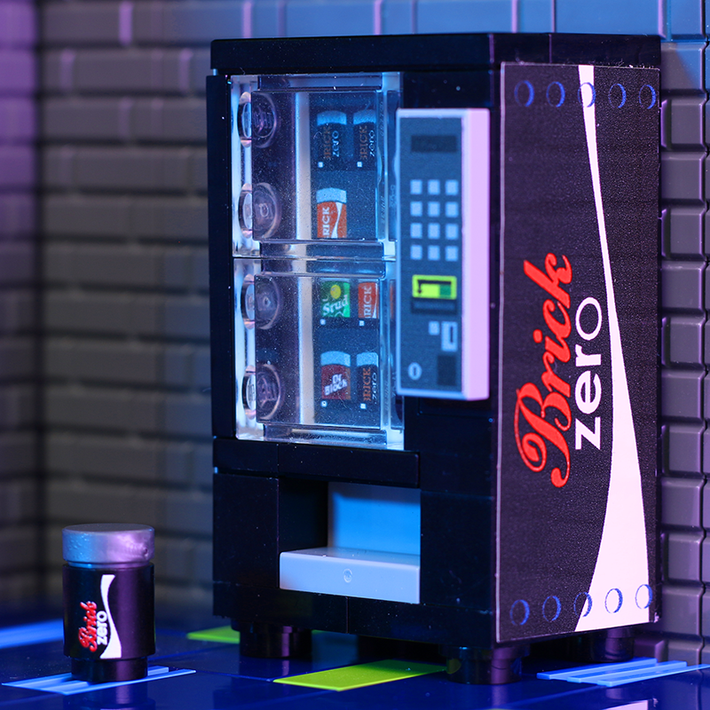 Brick Zero Soda Vending Machine made using LEGO parts - B3 Customs B3 Customs