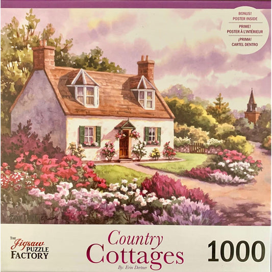 Bright & Blissful Country Cottages 1000 Piece Jigsaw Puzzle Leap Year Puzzle Merchant