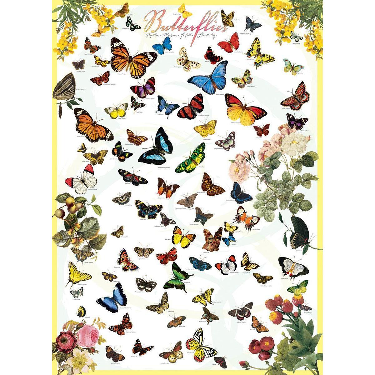 Butterflies 1000 Piece Jigsaw Puzzle Eurographics