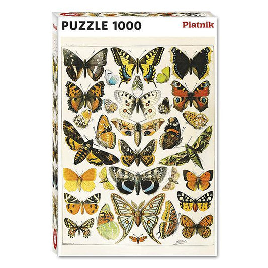 Butterflies & Moths by Millot 1000 Piece Jigsaw Puzzle Piatnik Puzzle Merchant