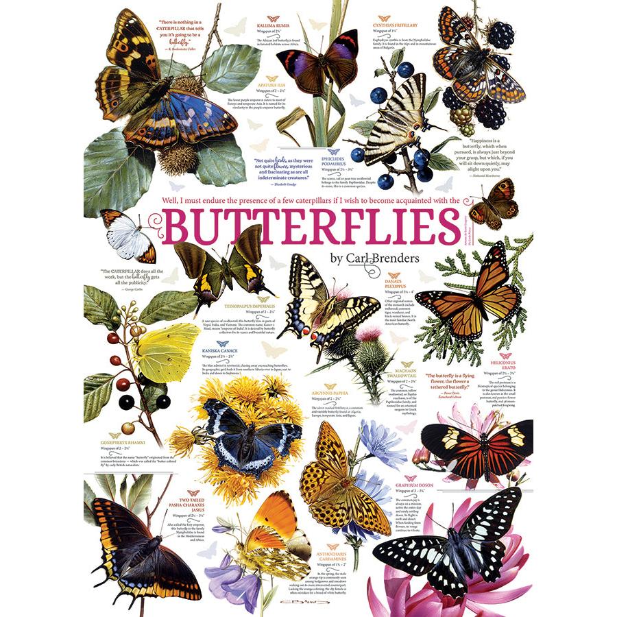 Butterfly Collection 1000 Piece Jigsaw Puzzle Cobble Hill