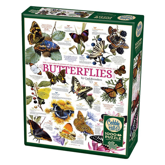 Butterfly Collection 1000 Piece Jigsaw Puzzle Cobble Hill