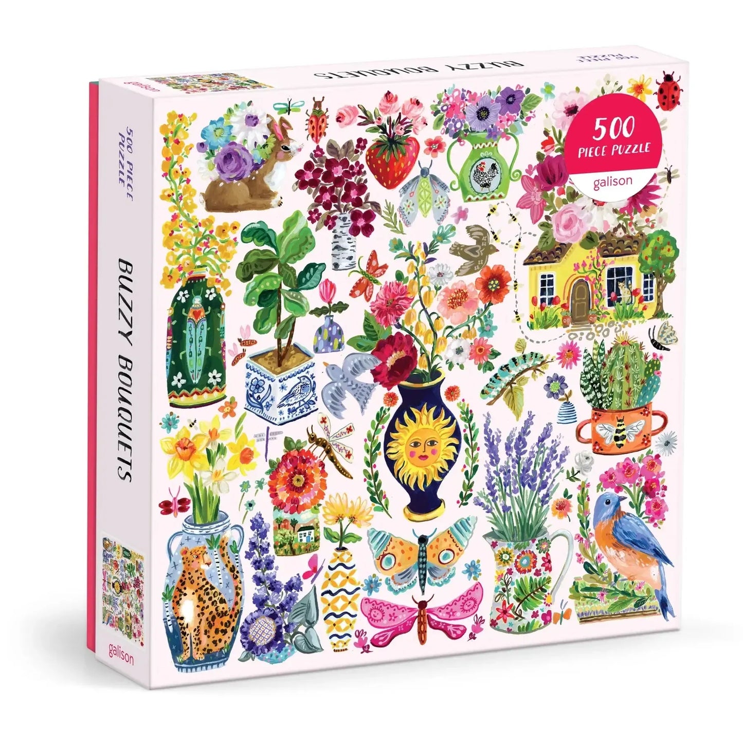 Buzzy Bouquets 500 Piece Jigsaw Puzzle Galison