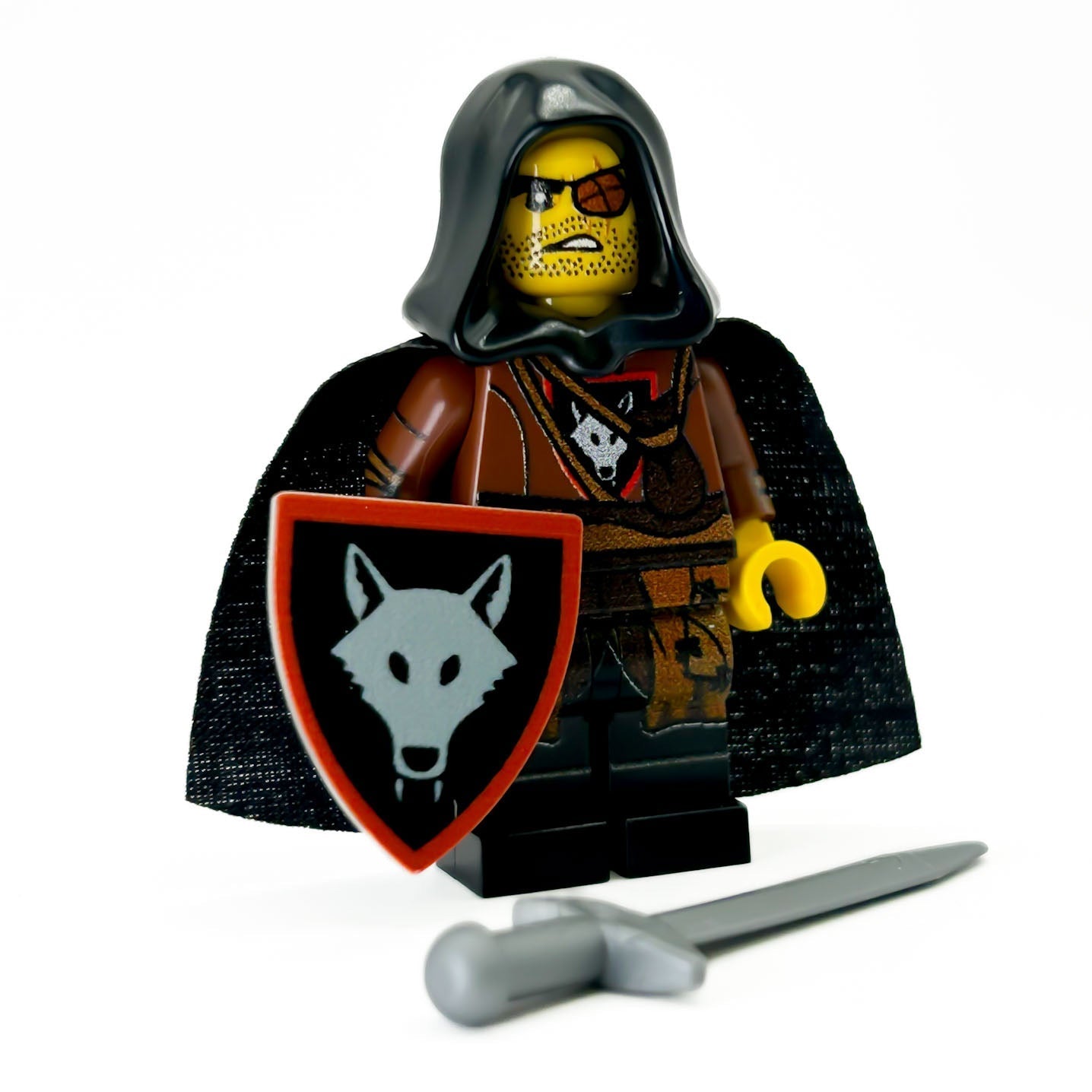 Wolfpack Leader Custom Minifig made using LEGO parts - B3 Customs B3 Customs