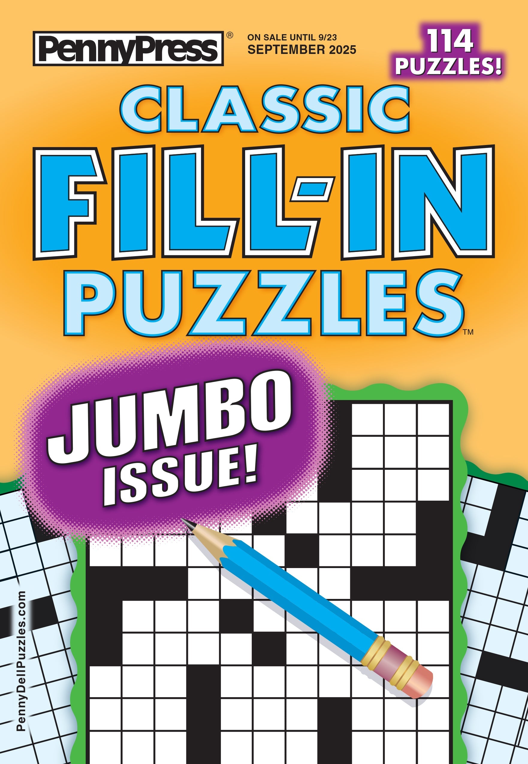 Penny Press - Penny’s Classic Fill-In Puzzles: September 2025 Edition, Jumbo Issue, 114 Puzzles, Fun For All Ages & Skill Levels, Hours Of Entertainment & More! Magazine Shop US
