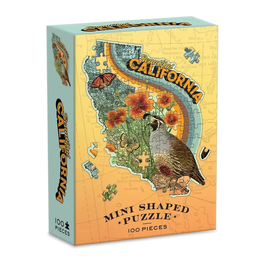 California 100 Piece Mini Shaped Jigsaw Puzzle Galison