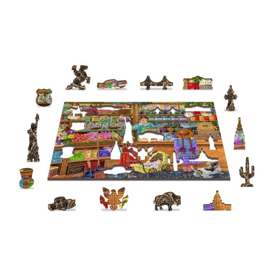 Candy Adventures 200 Piece Wood Jigsaw Puzzle Wooden City