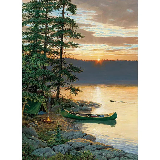 Canoe Lake 1000 Piece Jigsaw Puzzle Jack Pine Puzzle Merchant