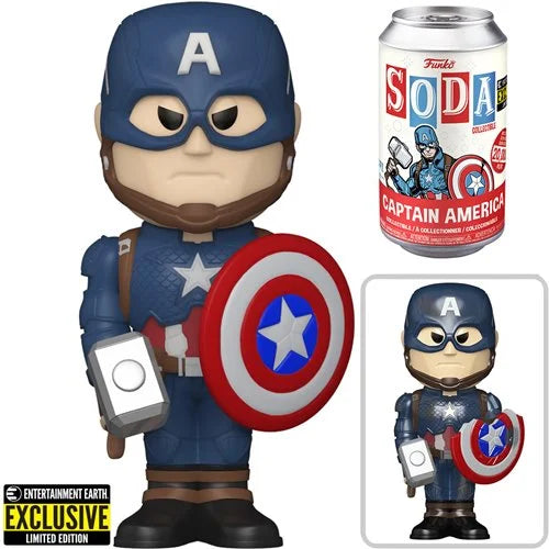Avengers: Endgame Captain America Vinyl Funko Soda Figure - Entertainment Earth Exclusive Moliner Games
