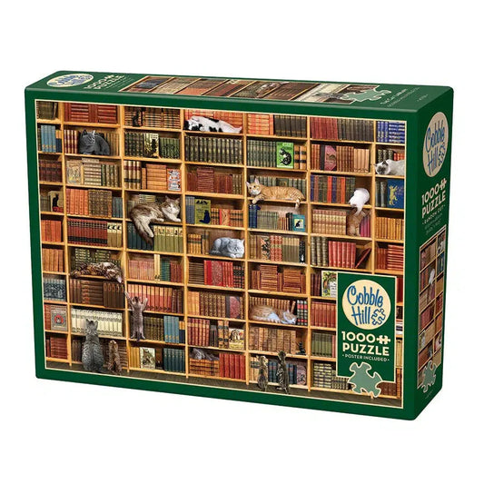Cat Library 1000 Piece Jigsaw Puzzle Cobble Hill