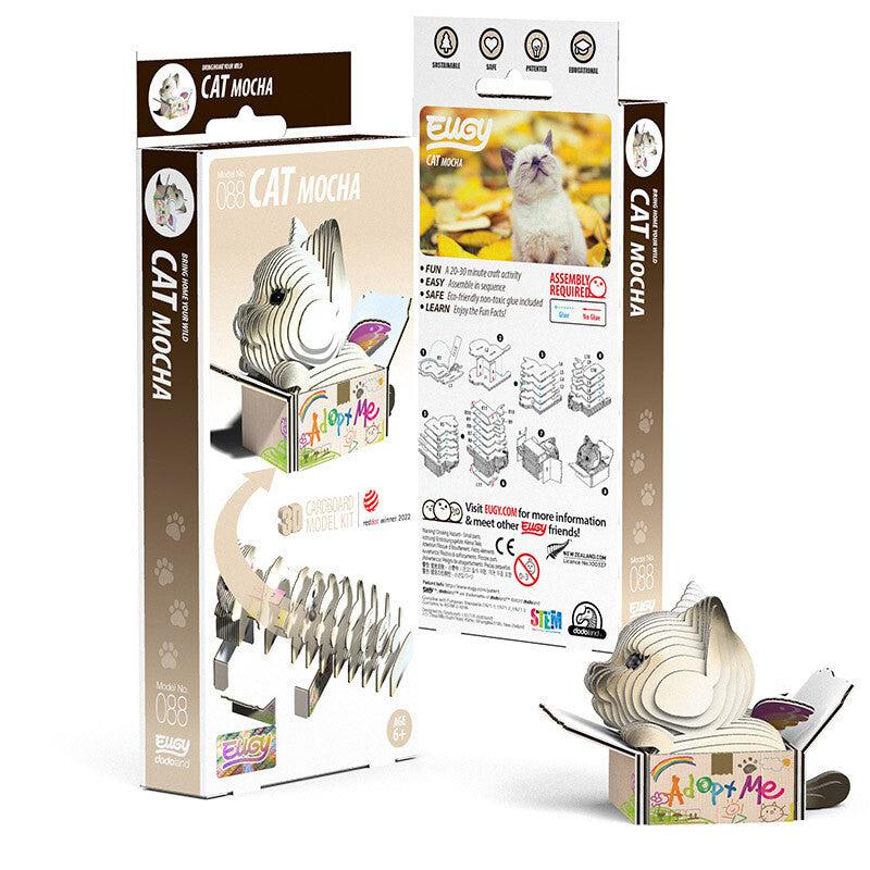 Cat Mocha 3D Cardboard Model Kit Eugy Puzzle Merchant