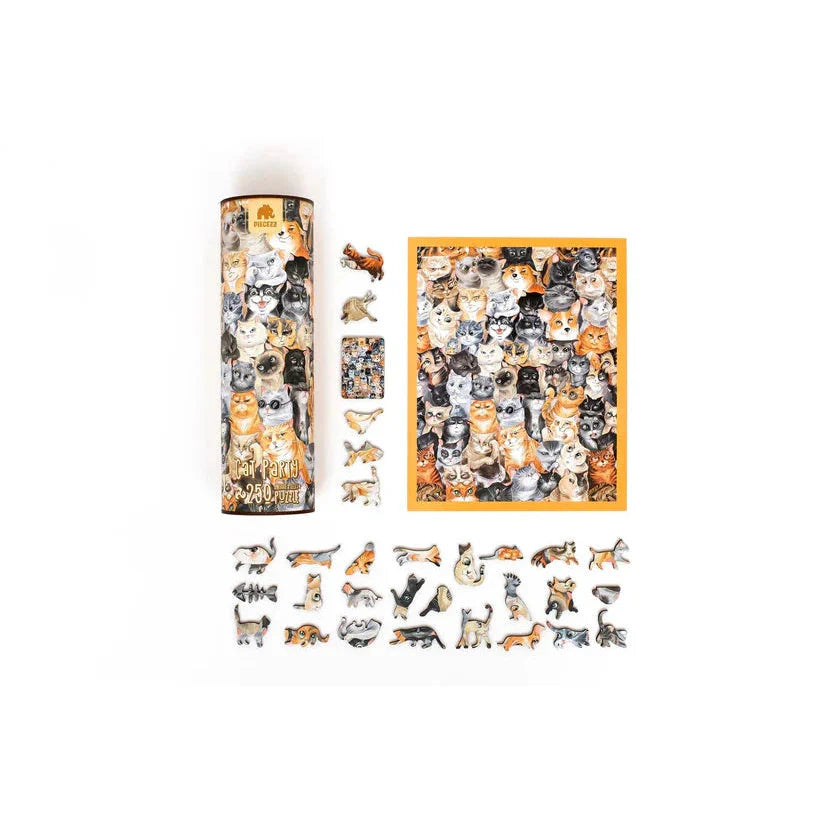 Cat Party 250 Piece Wooden Jigsaw Puzzle Geek Toys