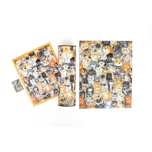 Cat Party 250 Piece Wooden Jigsaw Puzzle Geek Toys