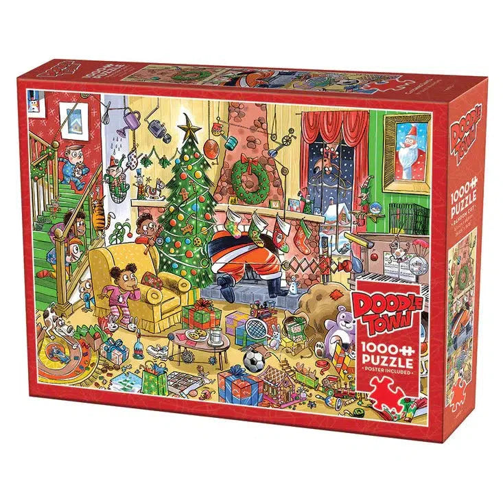 Catching Santa Doodle Town 1000 Piece Jigsaw Puzzle Cobble Hill Puzzle Merchant