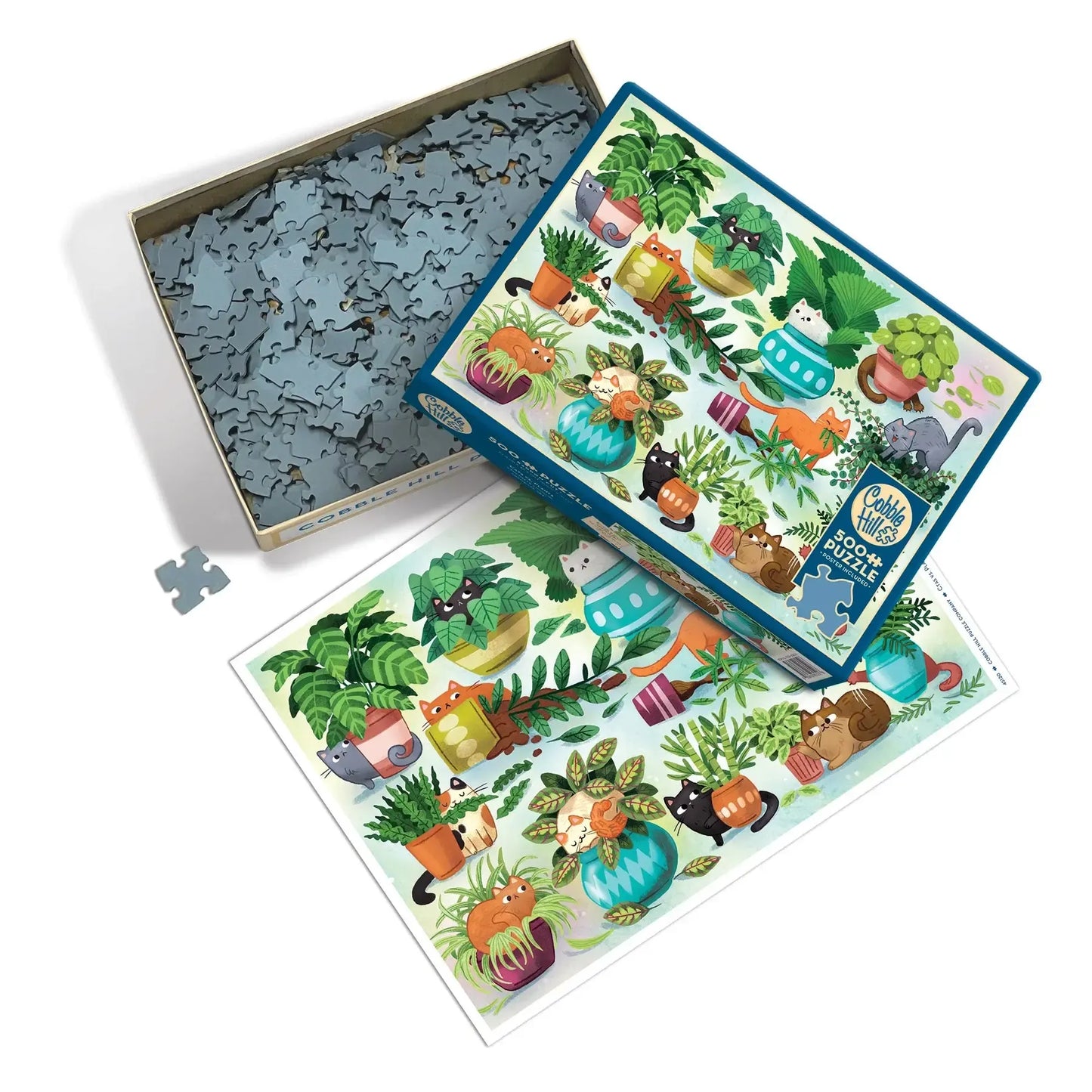 Cats vs Plants 500 Piece Jigsaw Puzzle Cobble Hill