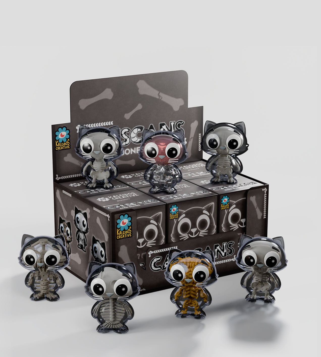 Catscans Bare Bones Blind Box - Charlie the Cat X-Ray Series by Kaleidos Creative Super Anime Store