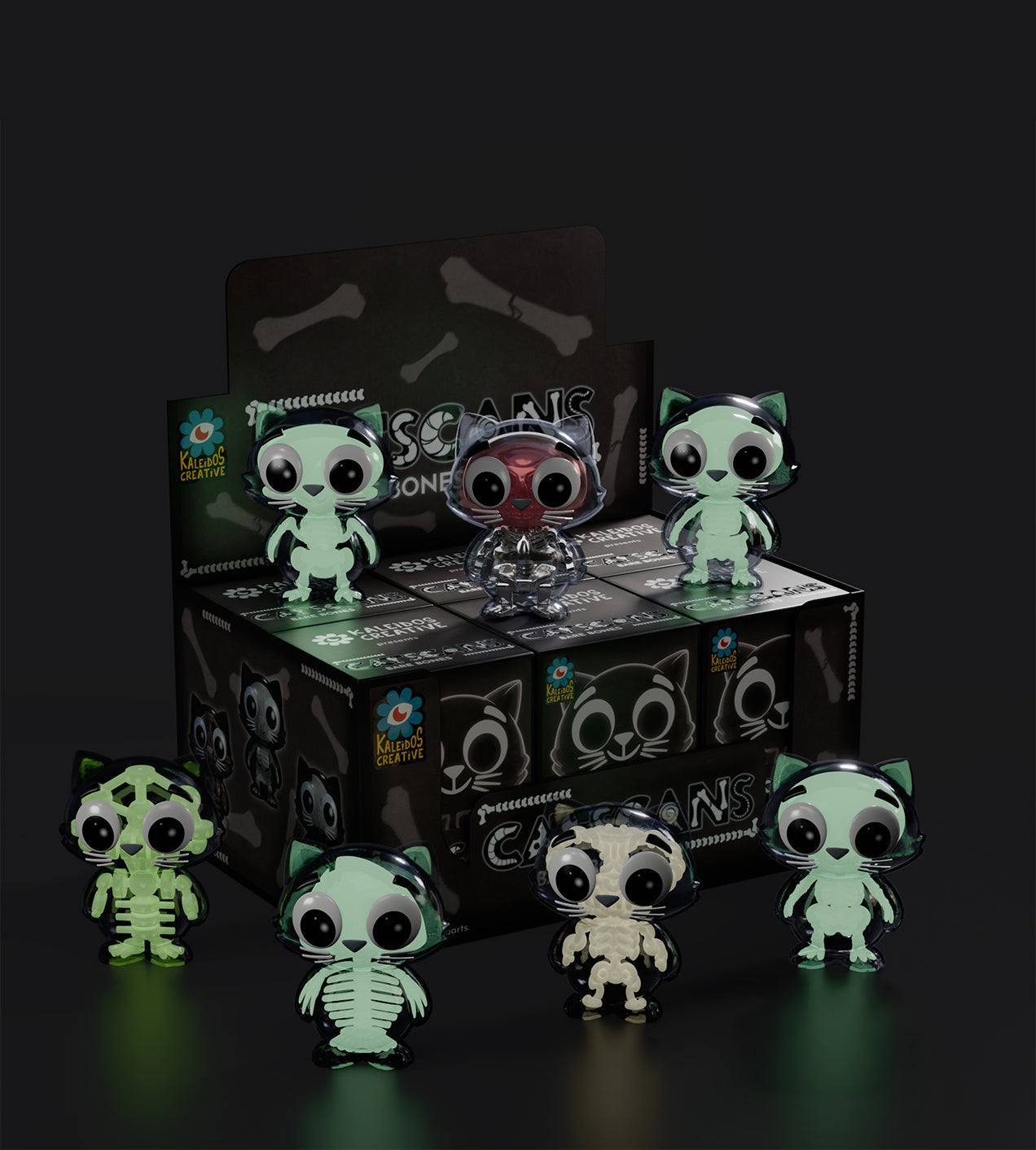 Catscans Bare Bones Blind Box - Charlie the Cat X-Ray Series by Kaleidos Creative Super Anime Store