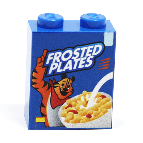 Frosted Plates Cereal - Custom Printed 1x2x2 Brick B3 Customs