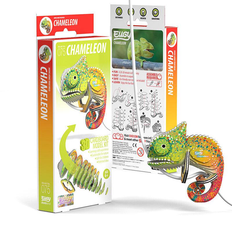 Chameleon 3D Cardboard Model Kit Eugy Puzzle Merchant