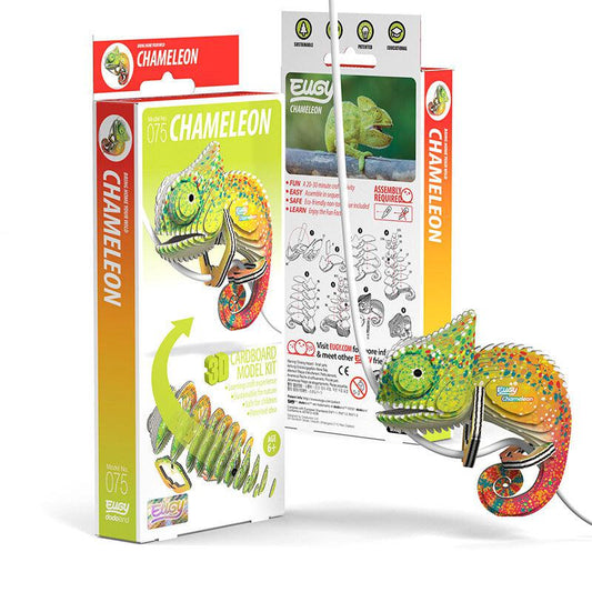 Chameleon 3D Cardboard Model Kit Eugy Puzzle Merchant