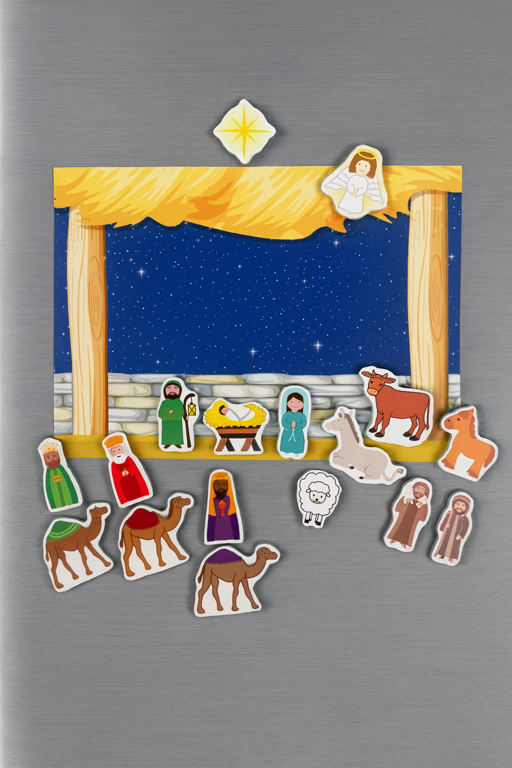 Saintly Heart Nativity Magnet Set