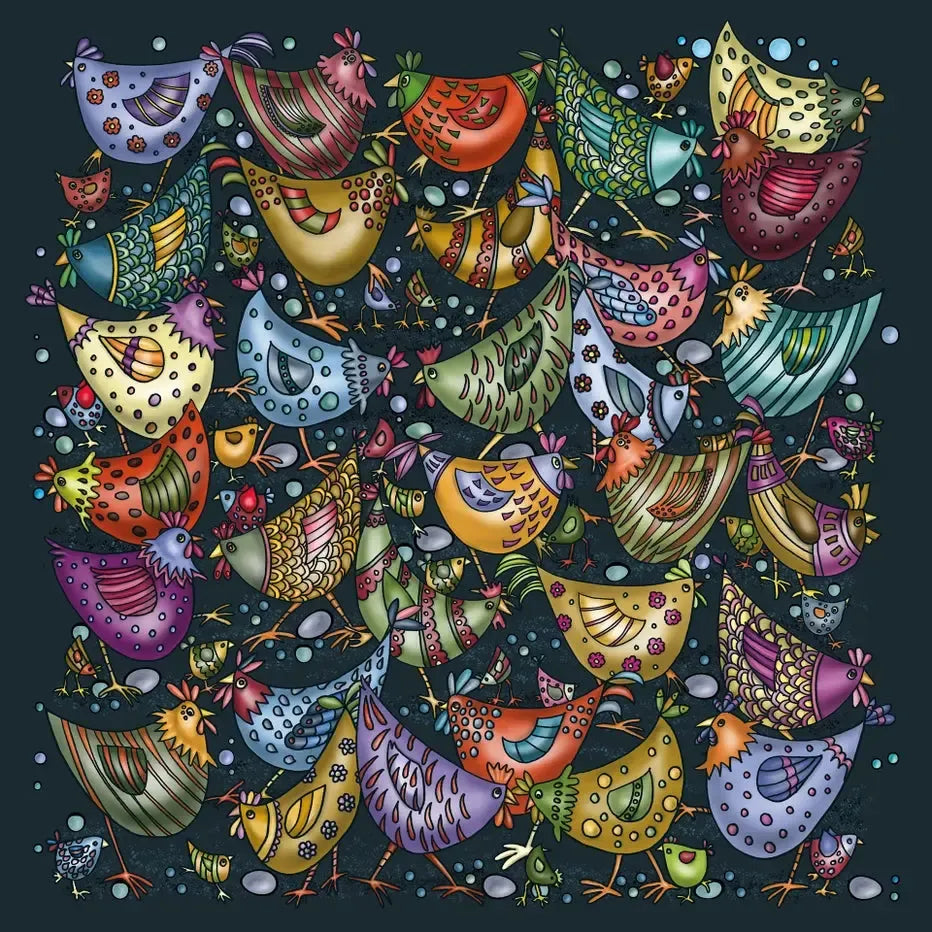 Chicken Pile 239 Piece Jigsaw Puzzle with Display Frame Curiosi