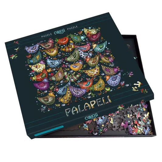 Chicken Pile 239 Piece Jigsaw Puzzle with Display Frame Curiosi