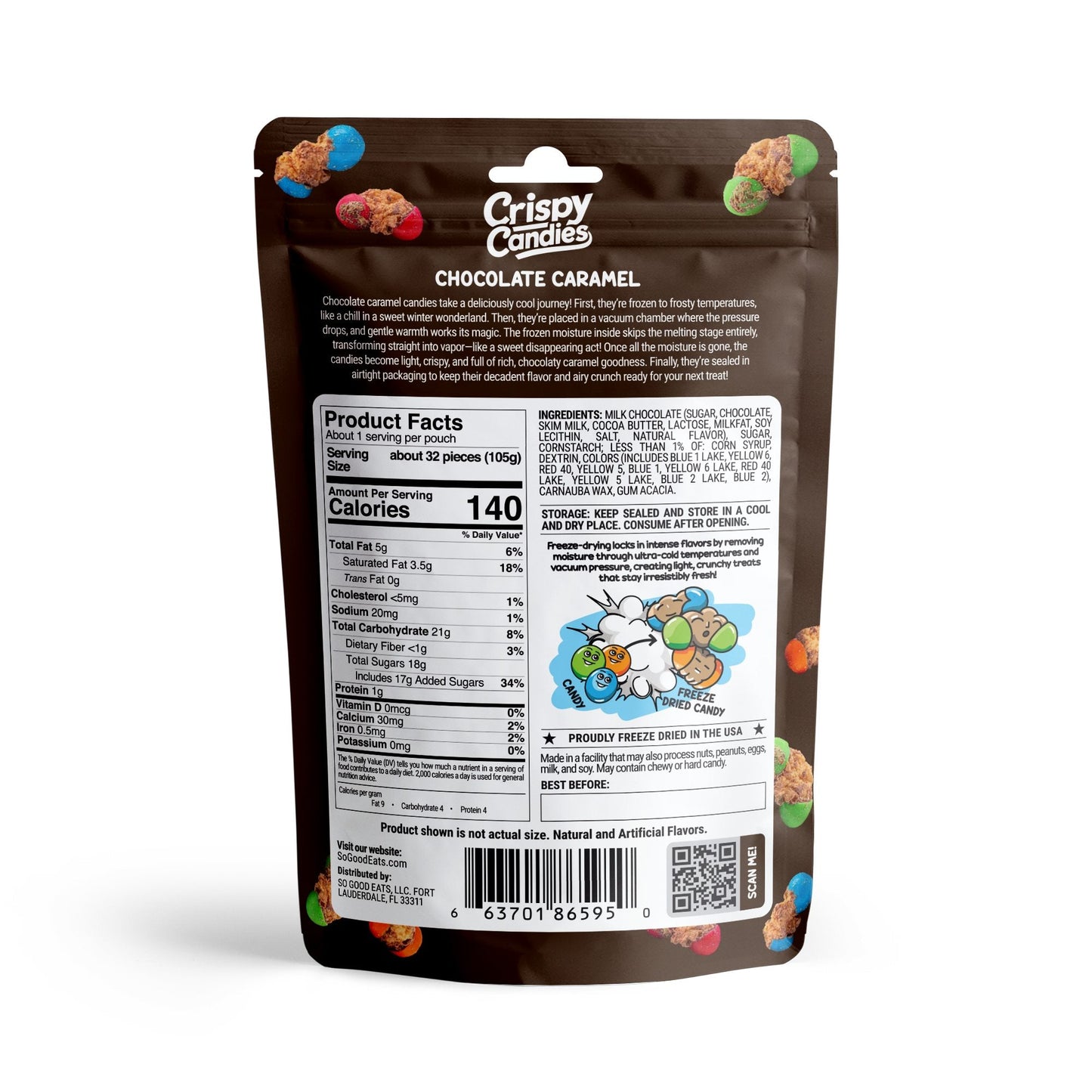 Crispy Candies - Chocolate Caramel Freeze Dried Candy 114g Super Anime Store