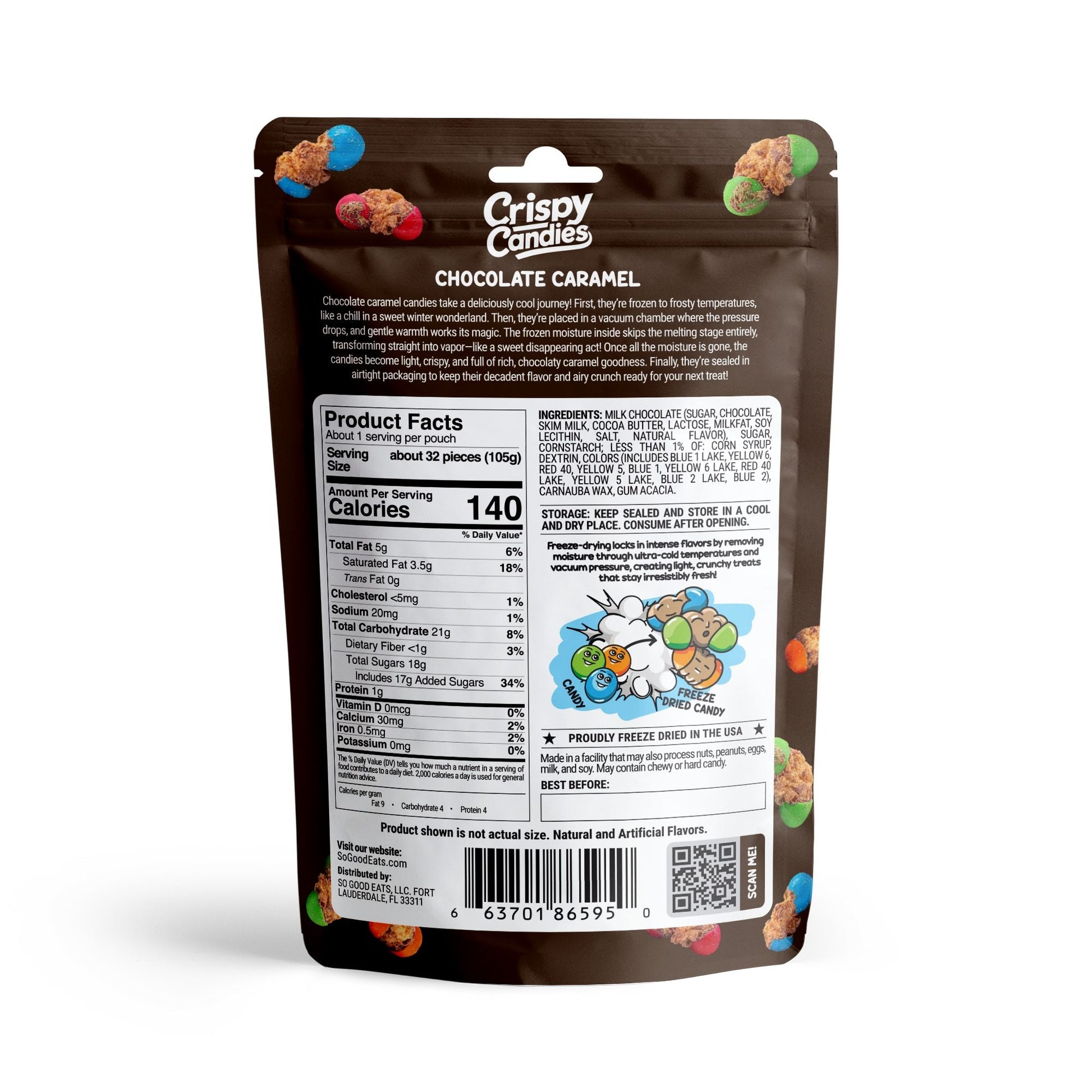 Crispy Candies - Chocolate Caramel Freeze Dried Candy 114g Super Anime Store