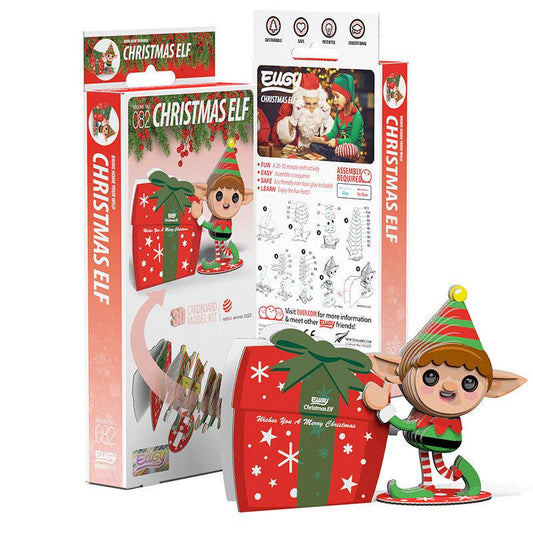 Christmas Elf 3D Cardboard Model Kit Eugy Puzzle Merchant