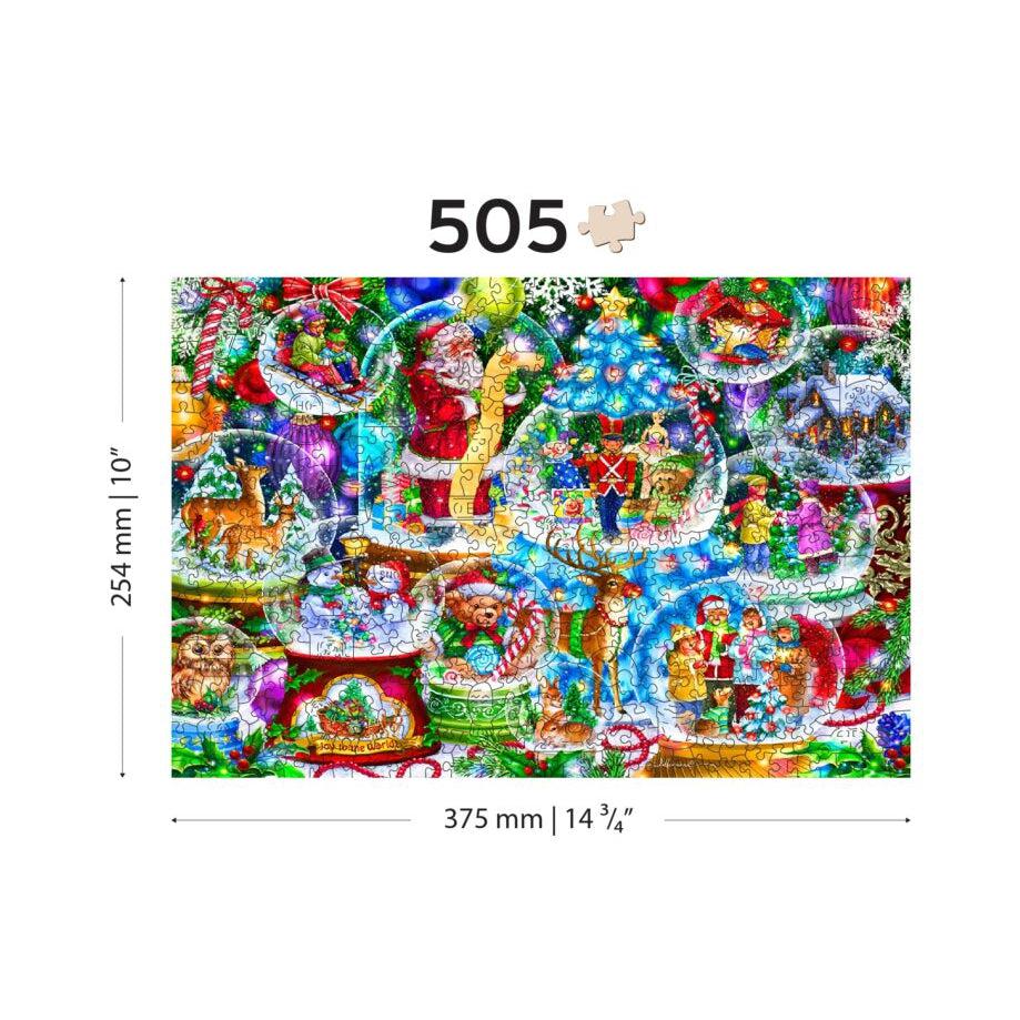 Christmas Snowballs 505 Piece Wood Jigsaw Puzzle Wooden City