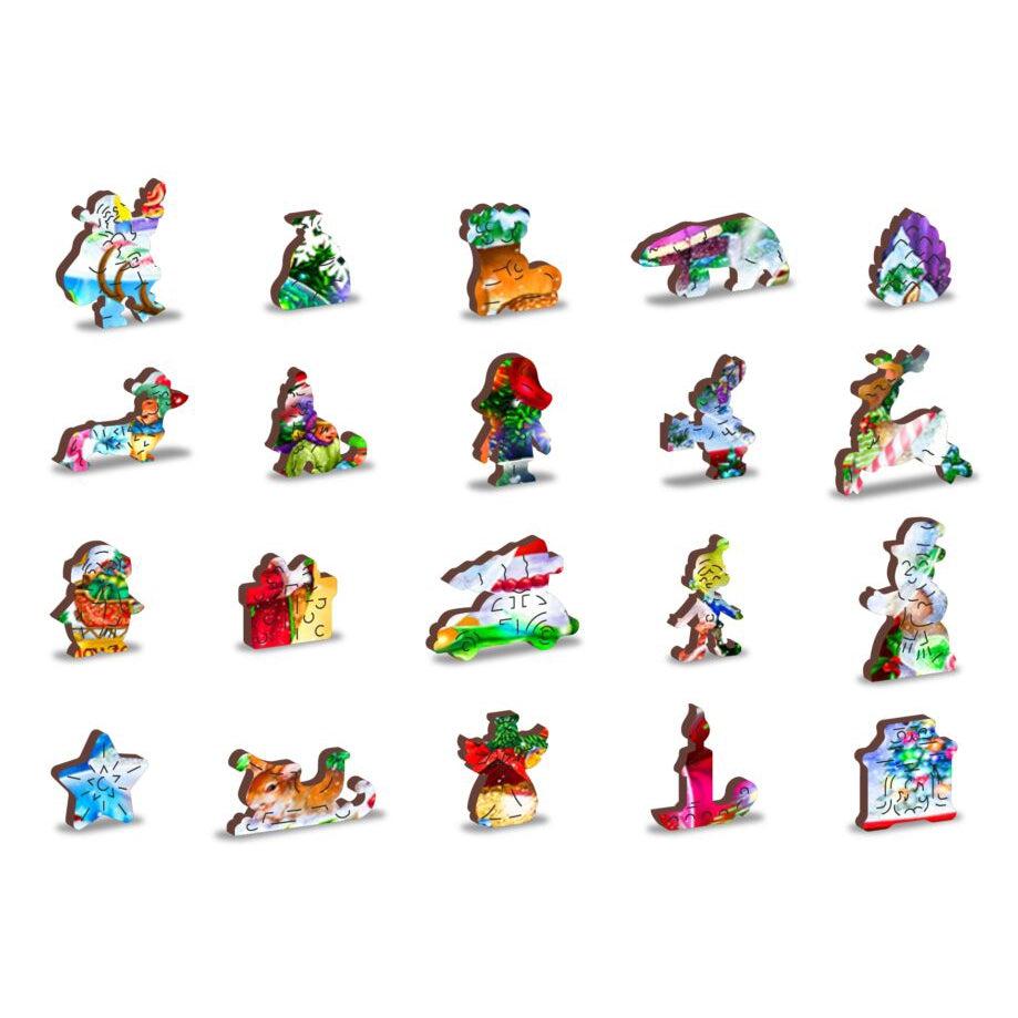 Christmas Snowballs 505 Piece Wood Jigsaw Puzzle Wooden City