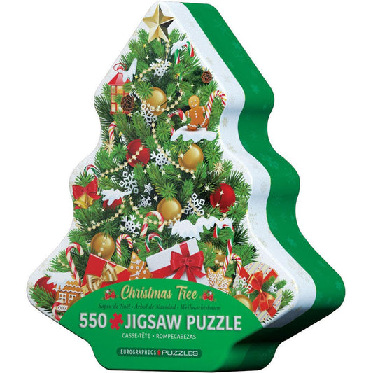 Christmas Tree 550 Piece Jigsaw Puzzle in Tin Eurographics Puzzle Merchant