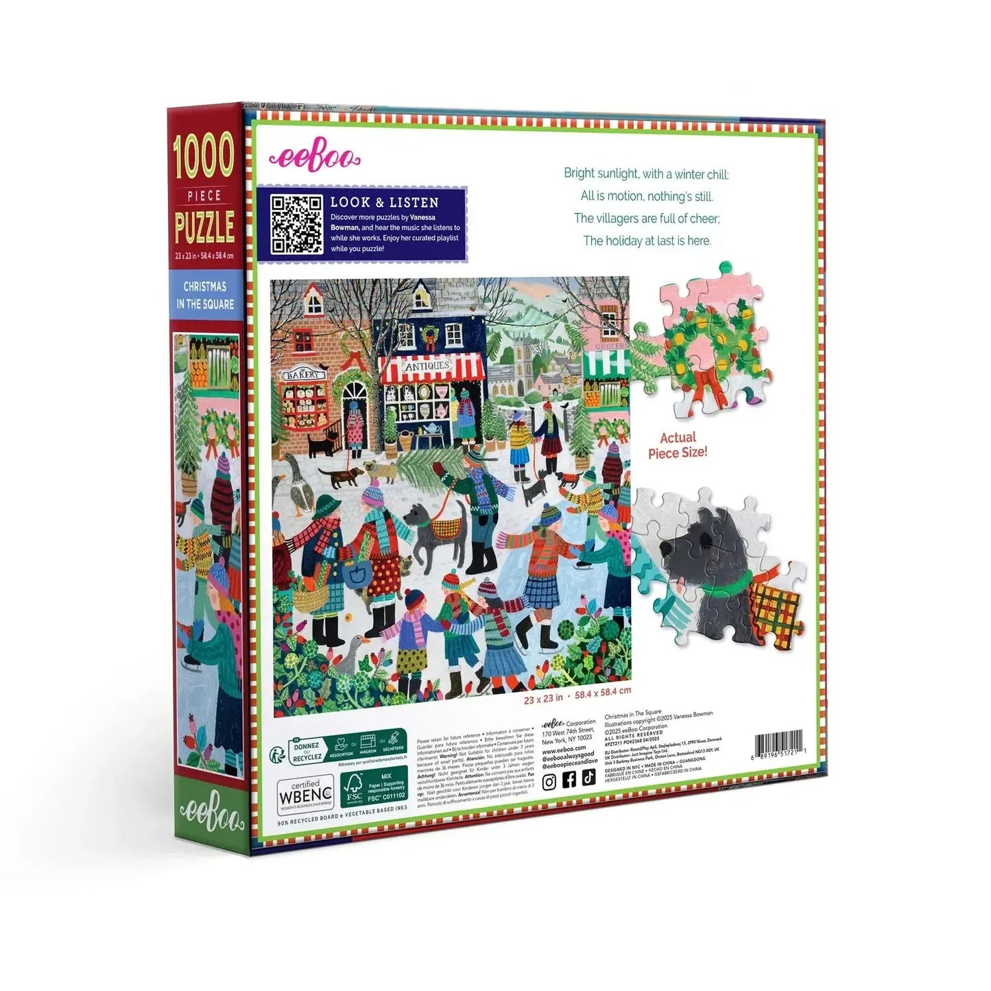 Christmas in the Square 1000 Piece Jigsaw Puzzle eeBoo