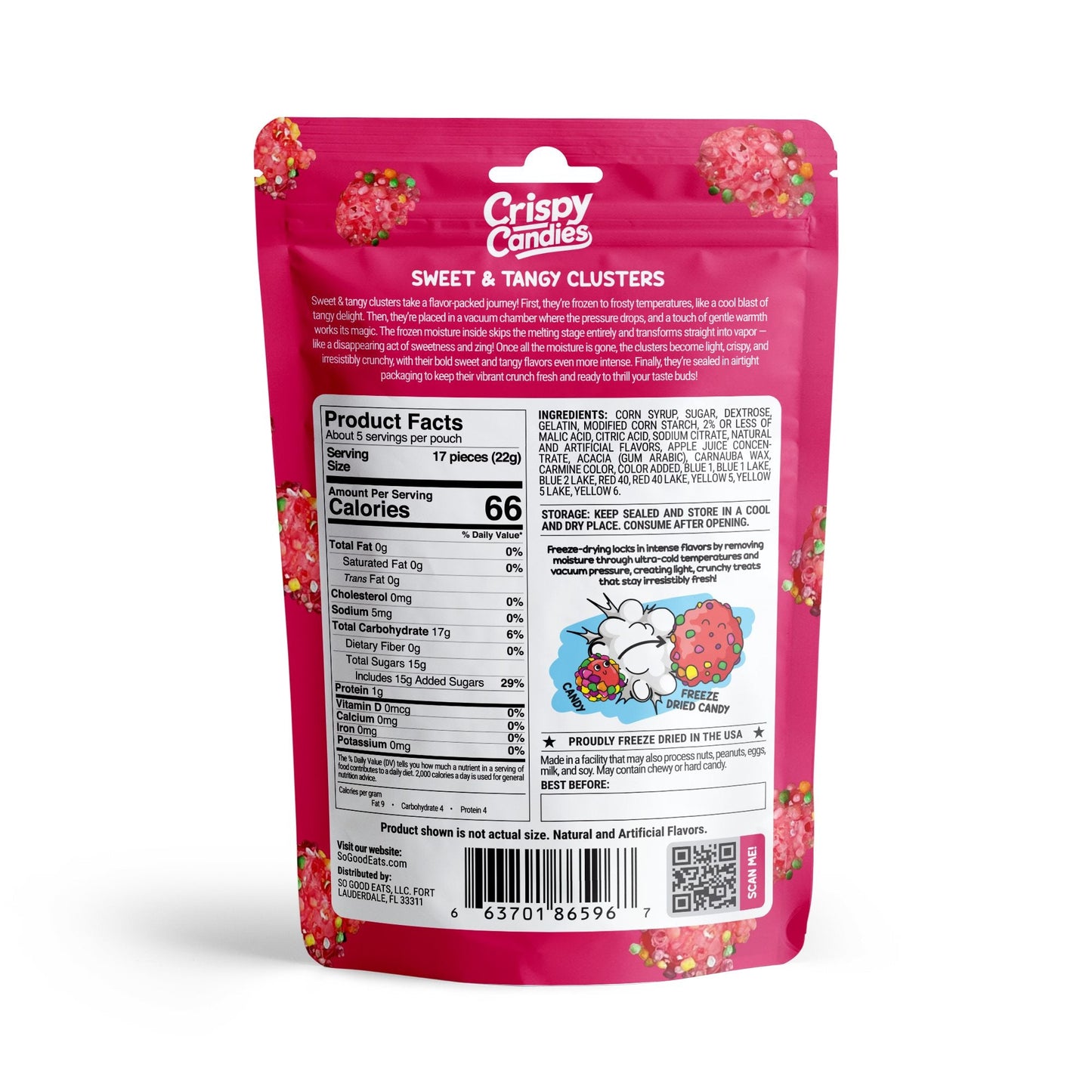 Crispy Candies - Sweet & Tangy Clusters Freeze Dried Candy 114g Super Anime Store