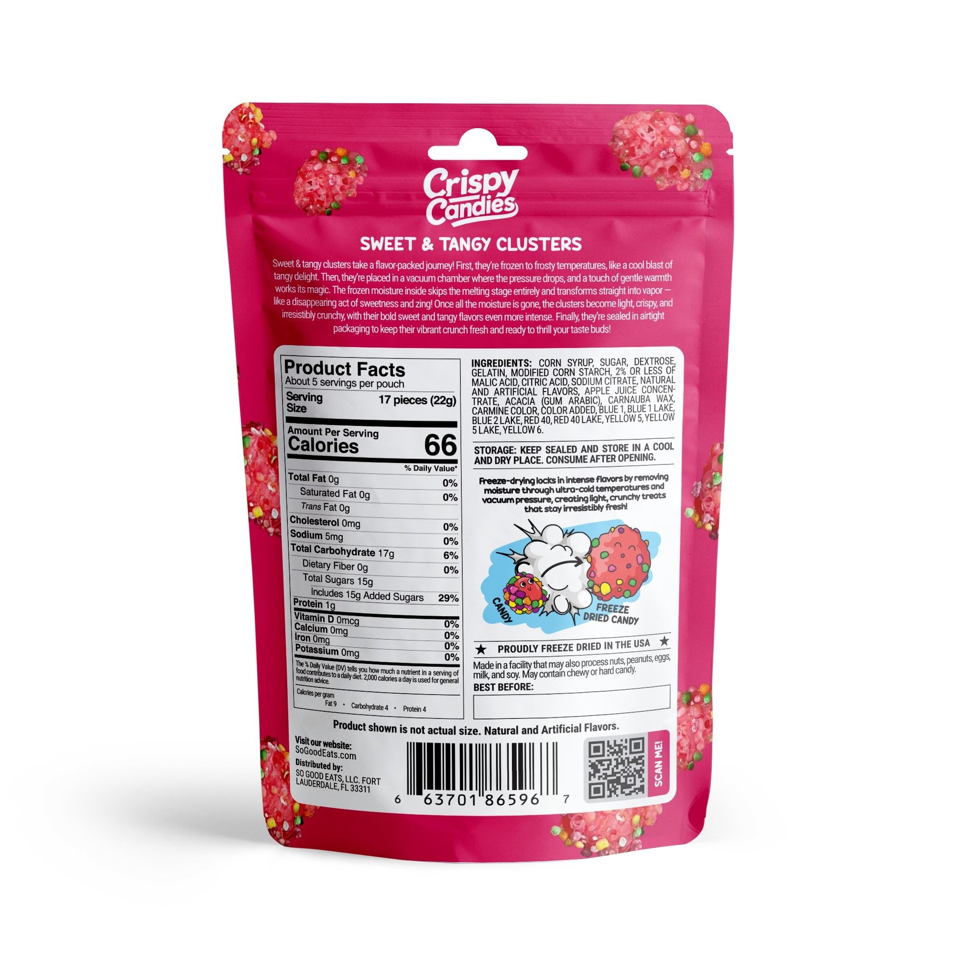 Crispy Candies - Sweet & Tangy Clusters Freeze Dried Candy 114g Super Anime Store